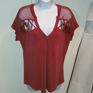 Daytrip Blouse Sz M Maroon